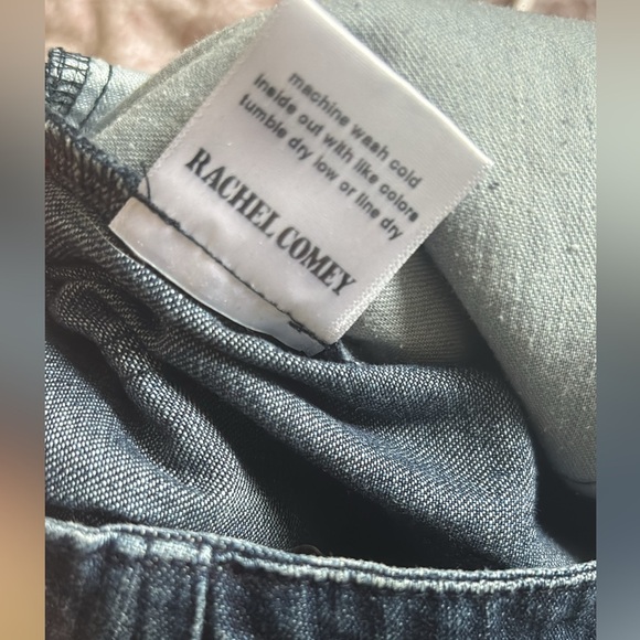 Rachel Comey Dock Pants Dark Denim High Waisted Sailor Jeans Button Front 10 - Picture 7 of 8